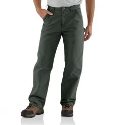 Carhartt Men's Washed Duck Work Dungaree Utility Pant - B11-MOS - Work Dungaree Pant