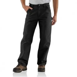Carhartt Men's Washed Duck Work Dungaree Utility Pant - B11-BLK - Work Dungaree Pant