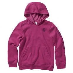 Carhartt Girl's Fleece Hodded Pullover Pink - CA9780-P379H-UA1 - Hooded Pullover
