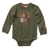 Carhartt Infant Boy's Long Sleeve Graphic Bodyshirt Green - CA6108-W100H-AF10 - Bodyshirts -Carhartt Sales 0ec6cb5804e326c26a00d8cc8c9f25efaf71e7ac CA6108 W100H 1