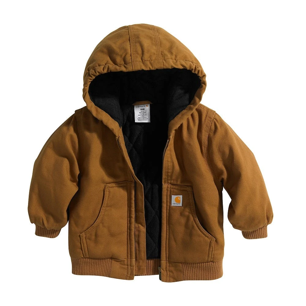 Carhartt Toddler Boys Active Jacket Brown - CP8430-D15-BD 3 Carhartt Toddler Boys Active Jacket Brown - CP8430-D15-BD