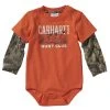 Carhartt Boy's Long Sleeve Mossy Oak Layer Bodyshirt Orange - CA6114-CE03-AF10 - Fleece Coverall