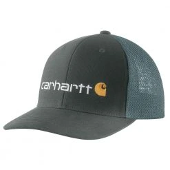 Carhartt Men's Relaxed Fit Fitted Canvas Mesh Back Graphic Cap Elm - 104192-ELM - Hats