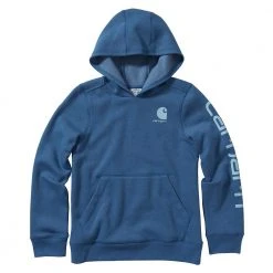 Carhartt Girl's Fleece Hooded Pullover Blue - CA9780-A96H-XC2