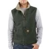 Carhartt Men's Mock Neck Sherpa Lined Sandstone Vest Moss - V33-MOS - Vests -Carhartt Sales 2660e1463d826b6ba796c576ce38bc0604b55f62 V33 MOS 1