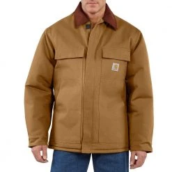 Carhartt Men's Arctic Quilt Lined Duck Traditional Coat Brown - C003-BRN - Jackets