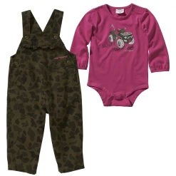 Carhartt Infant Girl's Camo Overall Set - CG9735-CR09-LN10 - Bodyshirts