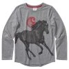 Carhartt Girl's Long Sleeve Heather Horse Tee Grey -  CA9793-H130-XC2 - Long Sleeve T-Shirt -Carhartt Sales 30784d8e1fa03686c6d3b091935226506fb7242c CA9793 H130 1