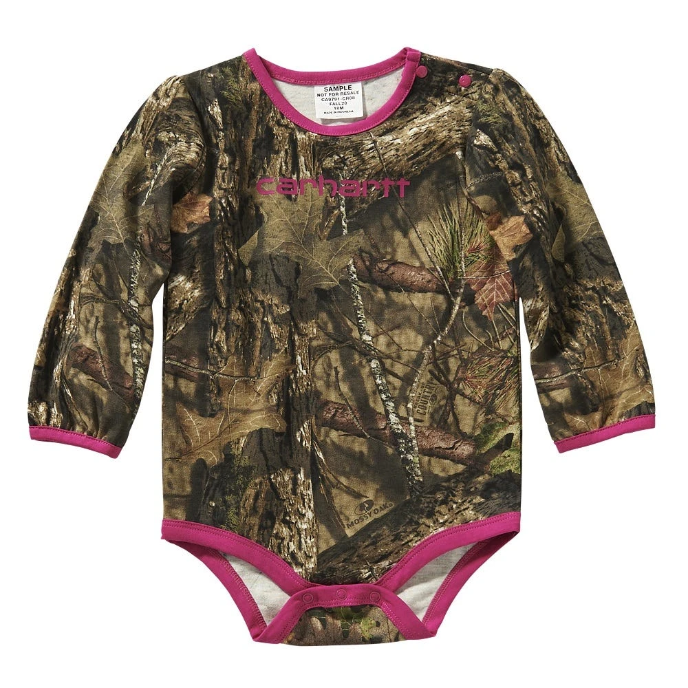 Carhartt Infant Girl's Long Sleeve Bodyshirt Mossy Oak - CA9791-CR08-LN10 - Bodyshirts 3 Carhartt Infant Girl's Long Sleeve Bodyshirt Mossy Oak - CA9791-CR08-LN10 - Bodyshirts