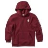 Carhartt Boy's Fleece Hooded Pullover Red - CA6125-D59-JT1 - Crew Pullover