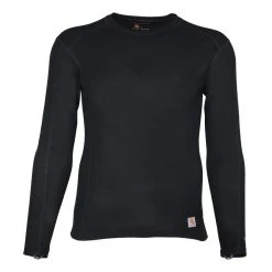 Carhartt Tall Men's Force Base Layer Midweight Classic Crew Long Sleeve Top Black - MBL113T BLK - Men's Base Layer Shirts