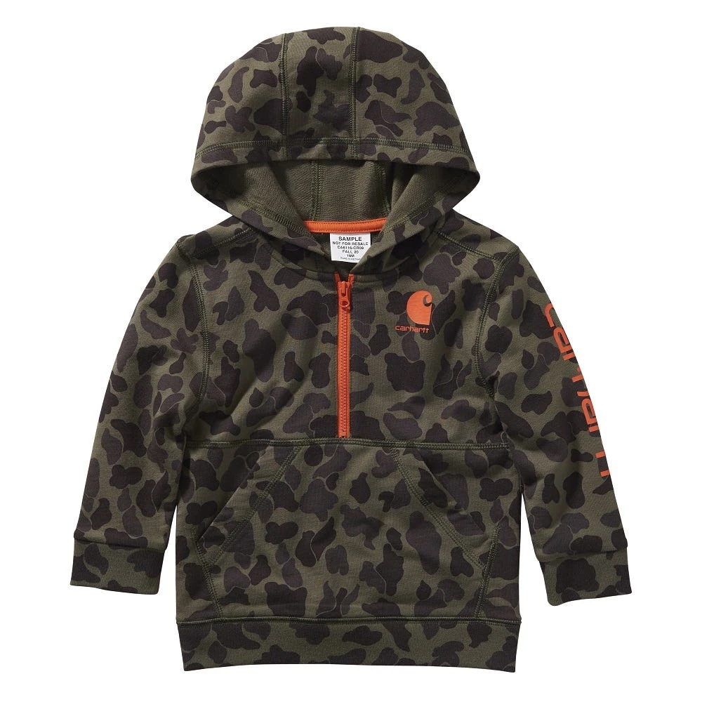 Carhartt Toddler Boy's Fleece Camo 1/2 Zip Hooded Pullover - CA6116-CR09-BA1 - Crew Pullover 3 Carhartt Toddler Boy's Fleece Camo 1/2 Zip Hooded Pullover - CA6116-CR09-BA1 - Crew Pullover