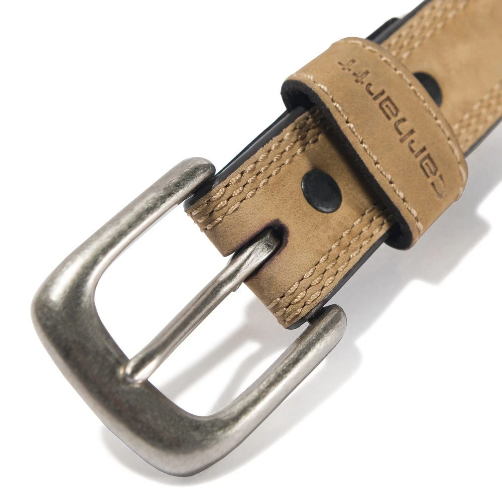 Carhartt Men's Leather Triple Stitch Belt Brown with Antique Nickel Finish - A0005507201 - Belts 4 Carhartt Men's Leather Triple Stitch Belt Brown with Antique Nickel Finish - A0005507201 - Belts - Image 2