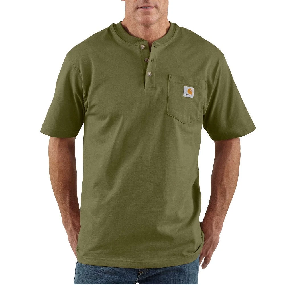 Carhartt Men's Workwear Pocket Short Sleeve Henley Midweight Jersey T-Shirt - K84-ARG - Long Sleeve Shirts 3 Carhartt Men's Workwear Pocket Short Sleeve Henley Midweight Jersey T-Shirt - K84-ARG - Long Sleeve Shirts
