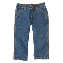 Carhartt Infant Boys CIB Washed Denim Dungaree Pants Blue - CK8375-N104-AI