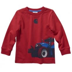 Carhartt Boy's Long Sleeve Wrap Graphic Tee Red -CA6100-R16-BA1