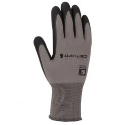 Carhartt Men's Thermal Waterproof Breathable Nitrile Grip Gloves Grey - A690