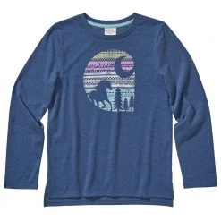 Carhartt Girl's Long Sleeve Graphic Tee Blue - CA9778-N160H-XC2 - Long Sleeve T-Shirt
