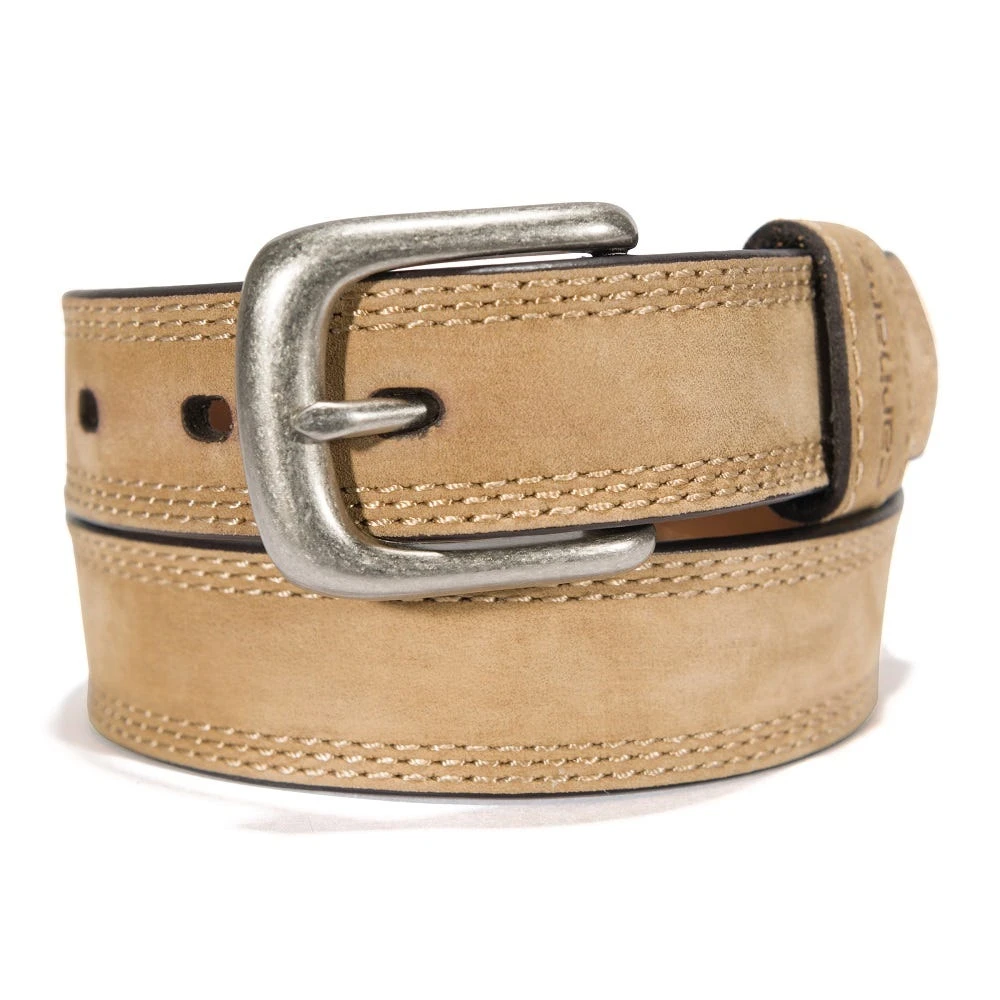 Carhartt Men's Leather Triple Stitch Belt Brown with Antique Nickel Finish - A0005507201 - Belts 3 Carhartt Men's Leather Triple Stitch Belt Brown with Antique Nickel Finish - A0005507201 - Belts