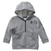 Carhartt Toddler Boy's Fleece 1/2 Zip Hooded Pullover Grey - CA6115-H130-BA1 - Crew Pullover