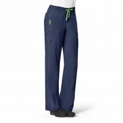 Carhartt Women's Utility Boot Cut Cargo Scrub Pant Navy - C52110ANVY - Bottoms