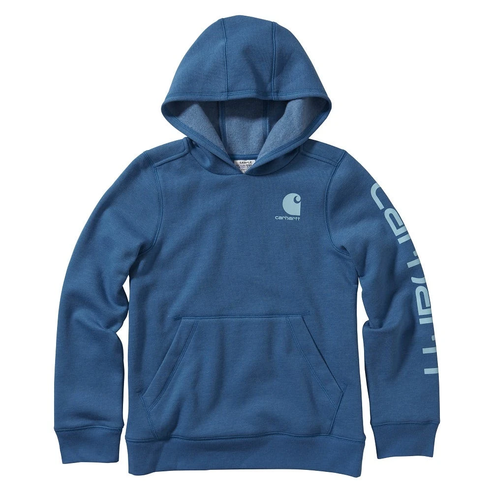 Carhartt Girl's Fleece Hodded Pullover Blue - CA9780-A96H-UA1 - Hooded Pullover 3 Carhartt Girl's Fleece Hodded Pullover Blue - CA9780-A96H-UA1 - Hooded Pullover