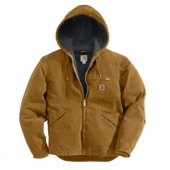 Carhartt Men's Sherpa Lined Sandstone Sierra Jacket Carhartt Brown - J141-BRN - Jackets