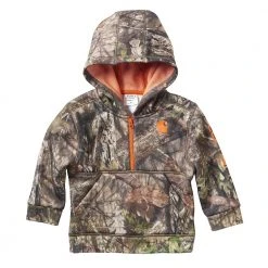 Carhartt Toddler Boys Camo Half Zip Sweatshirt Brown - CA8986-CR08-BD - Sweatshirts