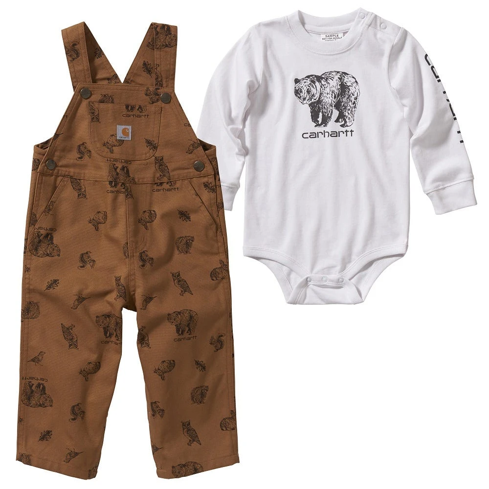 Carhartt Infant Boy's 18 Month Canvas Overall Set - CG8740-D15-AF10 3 Carhartt Infant Boy's 18 Month Canvas Overall Set - CG8740-D15-AF10