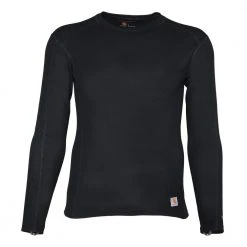 Carhartt Big Men's Force Base Layer Midweight Classic Crew Long Sleeve Top Black - MBL113B BLK - Men's Base Layer Shirts