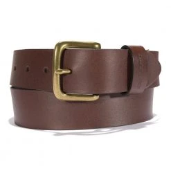Carhartt Bridle Leather Classic Buckle Belt Brown with Brass Finish - A000550920 - Belts