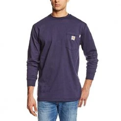 Carhartt Men's Fire Resistant Force Cotton Long Sleeve T-Shirt - 100235 - Carhartt Men's T-Shirts