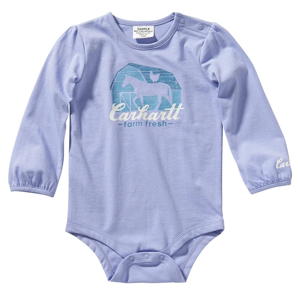 Carhartt Infant Girl's Graphic Long Sleeve Bodyshirt Purple - CA9788-L187-LN10 - Bodyshirts 3 Carhartt Infant Girl's Graphic Long Sleeve Bodyshirt Purple - CA9788-L187-LN10 - Bodyshirts