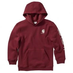 Carhartt Boy's Fleece Hooded Pullover Red - CA6125-D59-CA1 - Crew Pullover