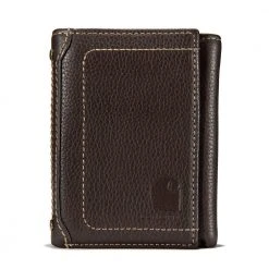Carhartt Men's Milled Pebble Leather Trifold Wallet Brown - B0000209201 - Men's Wallets