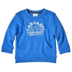 Carhartt Toddler Boy's Fleece Crew Pullover Blue - CA6130-Q42-BA1