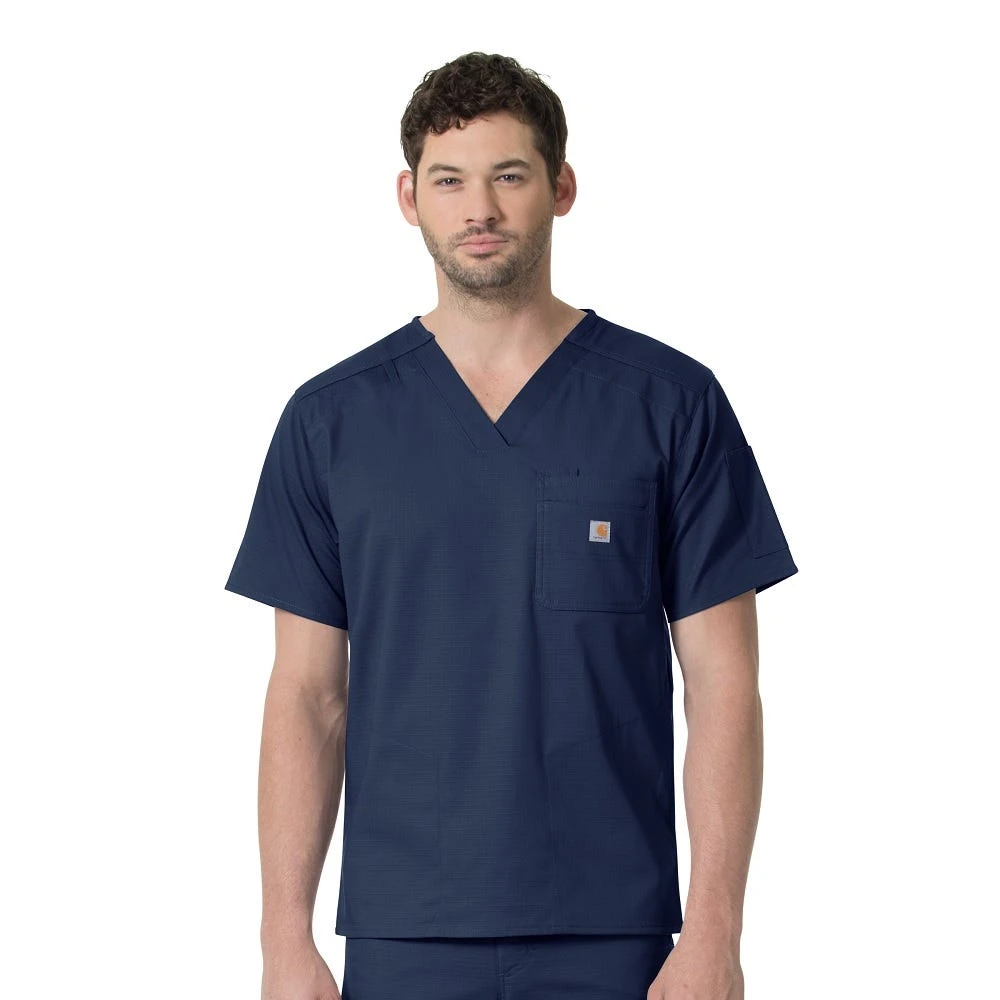 Carhartt Men's Slim Fit 6 Pocket Scrub Top Navy - C16418ANVY 3 Carhartt Men's Slim Fit 6 Pocket Scrub Top Navy - C16418ANVY