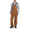 Carhartt Men's Carhartt Brown Duck Carpenter Bib Overall R28-BRN - Overalls