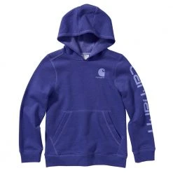 Carhartt Girl's Fleece Hodded Pullover Purple - CA9780-L185H-UA1 - Hooded Pullover