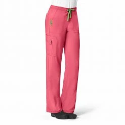 Carhartt Women's Utility Boot Cut Cargo Scrub Pant Azalea - C52110AAZL - Bottoms