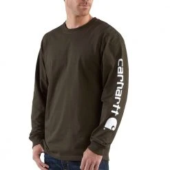 Carhartt Men's TK231 Loose Fit Heavyweight Long Sleeve Graphic T-Shirt - K231-WAL - Long Sleeve Shirts