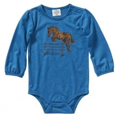 Carhartt Infant Girl's Long Sleeve Bodyshirt Blue - CA9787-A96H-LN10 - Bodyshirts