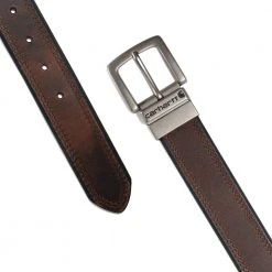 Carhartt Oil Finish Leather Reversible Belt Brown/Black with Nickel Roller Finish - A000550020 - Belts -Carhartt Sales e7823fe43f9a95213a21b69439dd4747b65a6b70 a0005500201 buckle