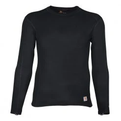 Carhartt Men's Force Base Layer Midweight Classic Crew Long Sleeve Top Black - MBL113 BLK - Men's Base Layer Shirts