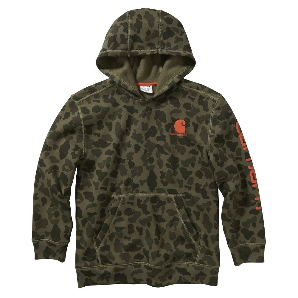 Carhartt Youth Boy's Camo Fleece 1/2 Zip Hooded Pullover - CA6117-CR09-CA1 - Crew Pullover 3 Carhartt Youth Boy's Camo Fleece 1/2 Zip Hooded Pullover - CA6117-CR09-CA1 - Crew Pullover