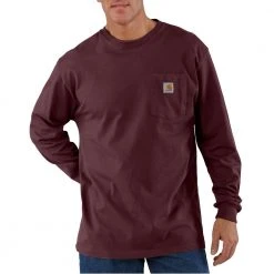 Carhartt Men's Workwear Pocket Long Sleeve T-Shirt - K126-PRT - Long Sleeve Shirts