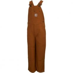 Carhartt Child Boys CB Canvas Bib Overalls Brown - CM8603-D15-BM